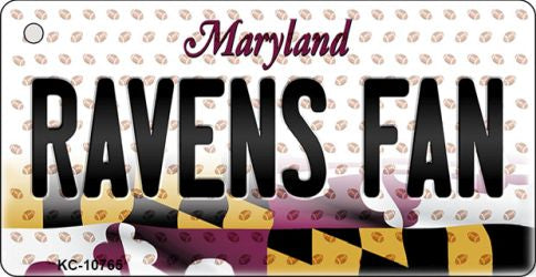 Ravens Fan Maryland State License Plate Tag Key Chain KC-10765