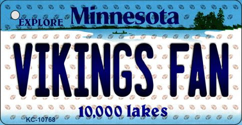 Vikings Fan Minnesota State License Plate Tag Key Chain KC-10768