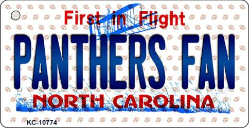 Panthers Fan North Carolina State License Plate Tag Key Chain KC-10774