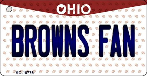 Browns Fan Ohio State License Plate Tag Key Chain KC-10776