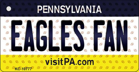 Eagles Fan Pennsylvania State License Plate Tag Key Chain KC-10777