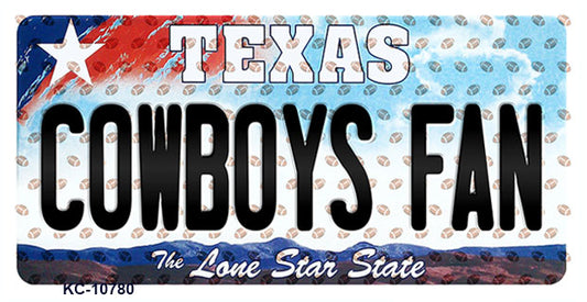 Cowboys Fan Texas Novelty Metal Key Chain KC-10780