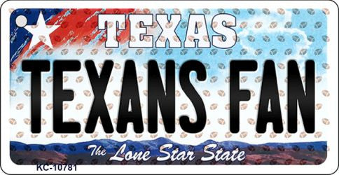 Texans Fan Texas State License Plate Tag Key Chain KC-10781