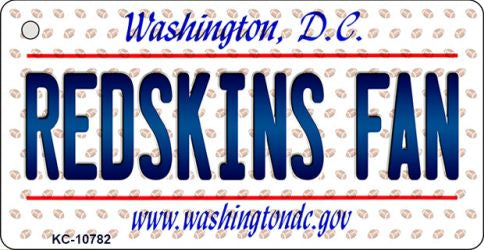 Redskins Fan Washington DC State License Plate Tag Key Chain KC-10782