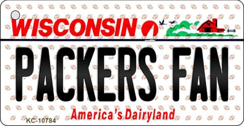 Packers Fan Wisconsin State License Plate Tag Key Chain KC-10784