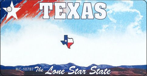 Texas State Blank Novelty Metal Key Chain KC-10787