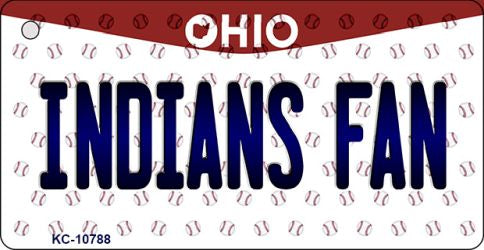 Indians Fan Ohio State License Plate Tag Key Chain KC-10788