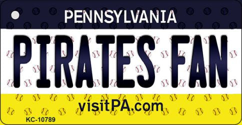 Pirates Fan Pennsylvania State License Plate Tag Key Chain KC-10789