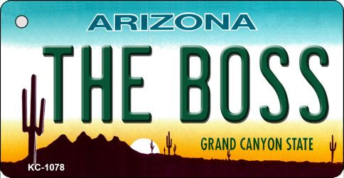 The Boss Arizona State License Plate Tag Key Chain KC-1078