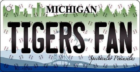 Tigers Fan Michigan State License Plate Tag Key Chain KC-10793