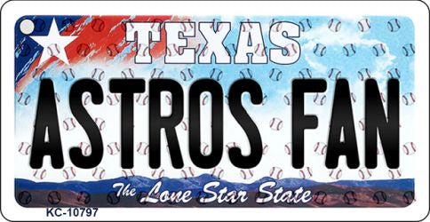 Astros Fan Texas State License Plate Tag Key Chain KC-10797