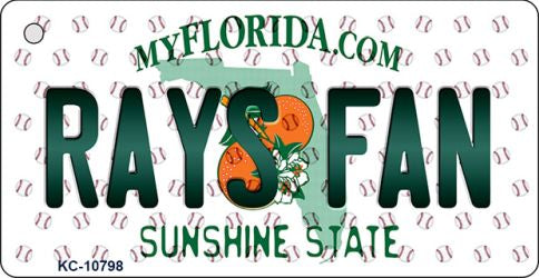 Rays Fan Florida State License Plate Tag Key Chain KC-10798