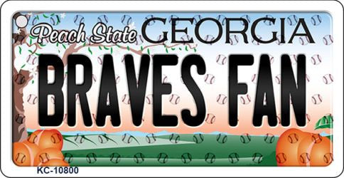 Braves Fan Georgia State License Plate Tag Key Chain KC-10800