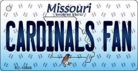 Cardinals Fan Missouri State License Plate Tag Key Chain KC-10808