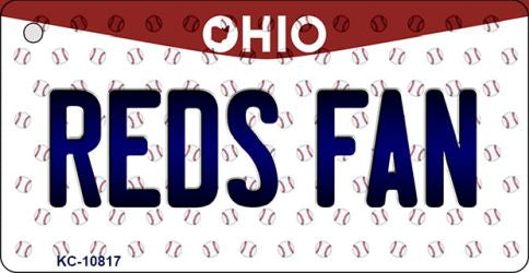 Reds Fan Ohio State License Plate Tag Key Chain KC-10817