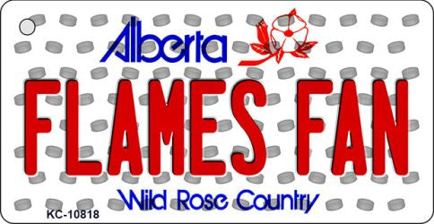 Flames Fan Alberta State License Plate Tag Key Chain KC-10818