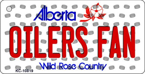 Oilers Fan Alberta State License Plate Tag Key Chain KC-10819