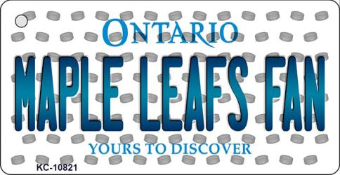 Maple Leafs Fan Ontario State License Plate Tag Key Chain KC-10821