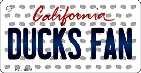 Ducks Fan California State License Plate Tag Key Chain KC-10826