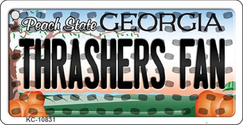 Thrashers Fan Georgia State License Plate Tag Key Chain KC-10831