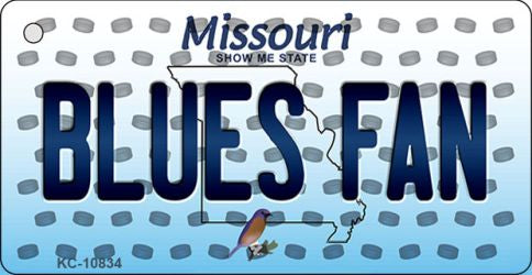Blues Fan Missouri State License Plate Tag Key Chain KC-10834