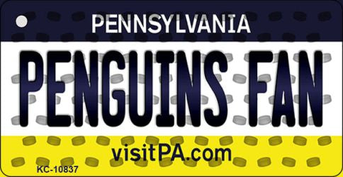 Penguins Fan Pennsylvania State License Plate Tag Key Chain KC-10837