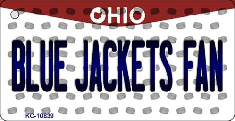 Blue Jackets Fan Ohio State License Plate Tag Key Chain KC-10839