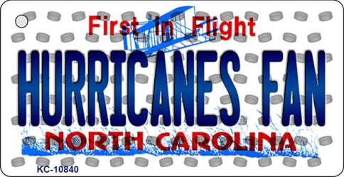 Hurricanes Fan North Carolina State License Plate Tag Key Chain KC-10840