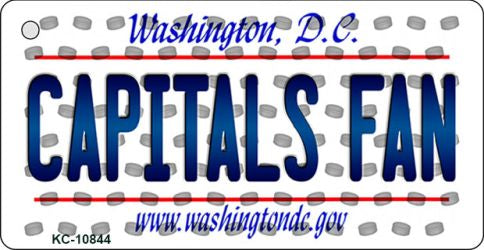 Capitals Fan Washington DC State License Plate Tag Key Chain KC-10844