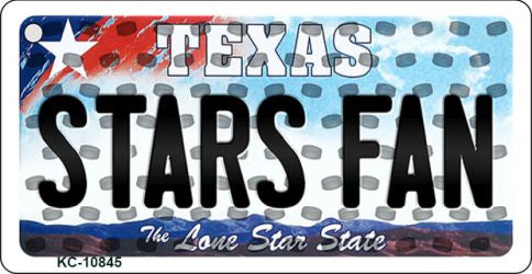 Stars Fan Texas State License Plate Tag Key Chain KC-10845