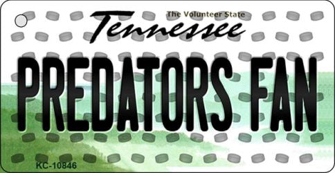 Predators Fan Tennessee State License Plate Tag Key Chain KC-10846