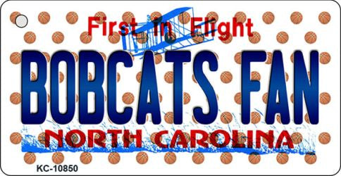 Bobcats Fan North Carolina State License Plate Tag Key Chain KC-10850