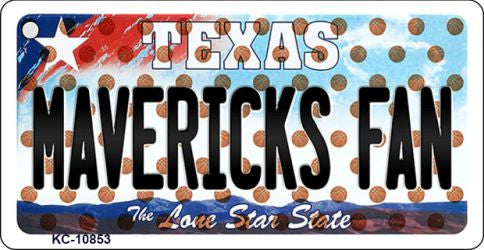 Mavericks Fan Texas State License Plate Tag Key Chain KC-10853