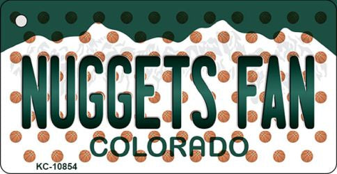 Nuggets Fan Colorado State License Plate Novelty Metal Key Chain KC-10854