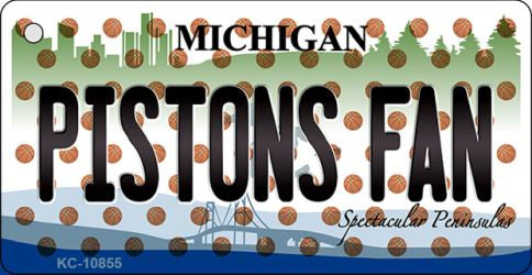 Pistons Fan Michigan State License Plate Tag Key Chain KC-10855
