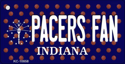 Pacers Fan Indiana State License Plate Tag Key Chain KC-10858
