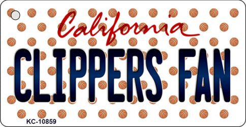 Clippers Fan California State License Plate Tag Key Chain KC-10859
