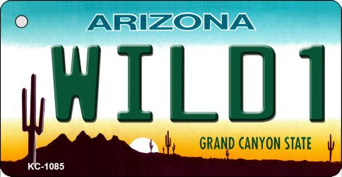 Wild 1 Arizona State License Plate Tag Key Chain KC-1085