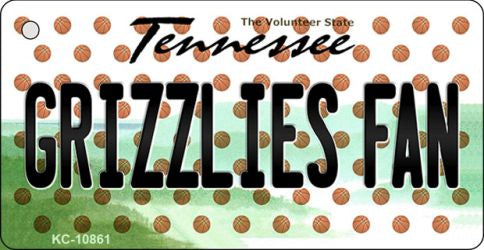 Grizzlies Fan Tennessee State License Plate Tag Key Chain KC-10861