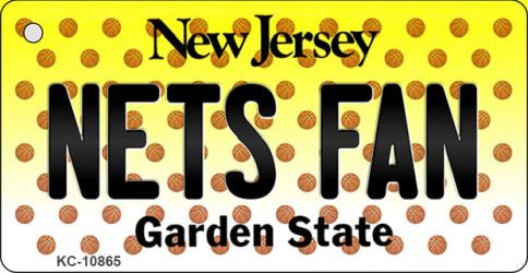 Nets Fan New Jersey State License Plate Tag Key Chain KC-10865