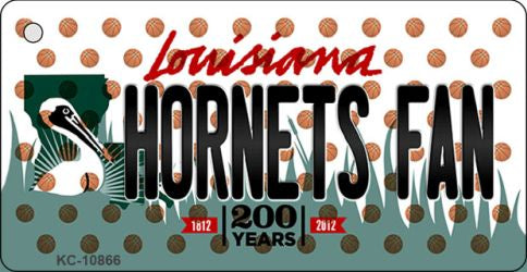 Hornets Fan Louisiana State License Plate Tag Key Chain KC-10866