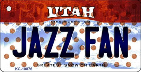 Jazz Fan Utah State License Plate Tag Key Chain KC-10876