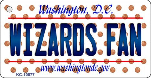 Wizards Fan Washington DC State License Plate Tag Key Chain KC-10877