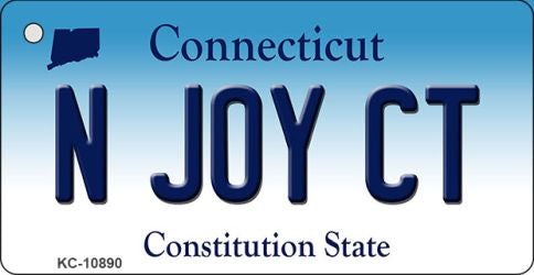 N Joy CT Connecticut State License Plate Tag Key Chain KC-10890