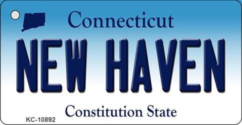 New Haven Connecticut State License Plate Tag Key Chain KC-10892