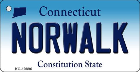 Norwalk Connecticut State License Plate Tag Key Chain KC-10896