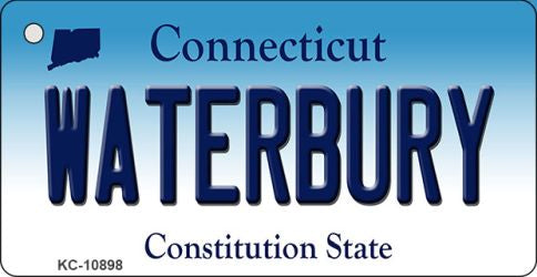 Waterbury Connecticut State License Plate Tag Key Chain KC-10898