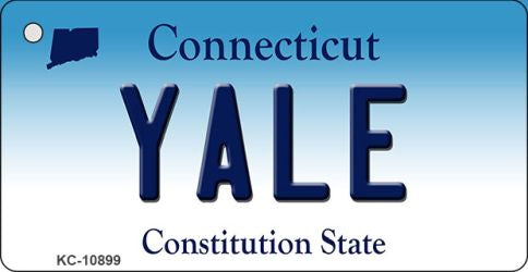 Yale Connecticut State License Plate Tag Key Chain KC-10899