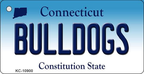 Bulldogs Connecticut State License Plate Tag Key Chain KC-10900
