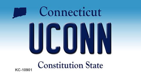 Uconn Connecticut State License Plate Tag Key Chain KC-10901